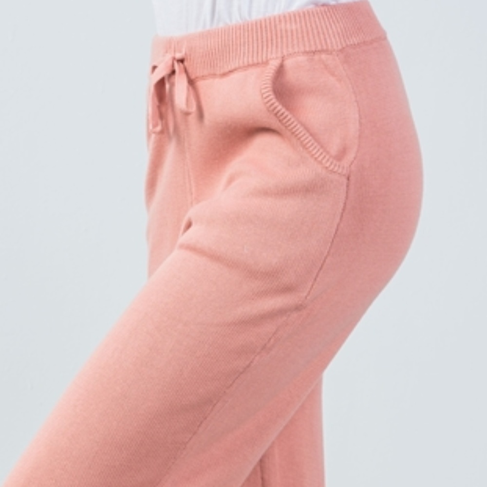 Pink Knitted Jogger Pants - Picture 4 of 4